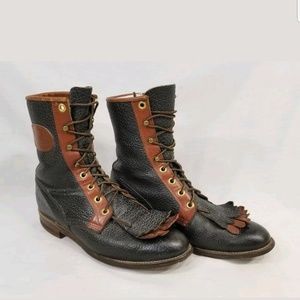 Justin's Kiltie Fringe Lace Up Boots